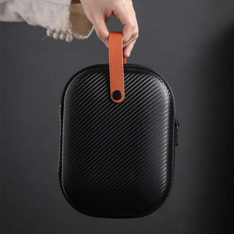 Portable Purple Sand Travel Tea Set (1 Pot + 4 Cups)