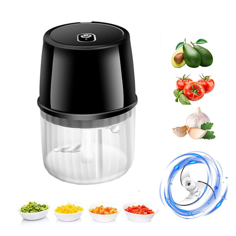 Cordless Electric Garlic Press & Mini Food Chopper – USB Powered
