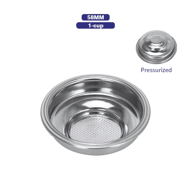 Stainless Steel Portafilter Basket — 51 / 54 / 58 mm — Wudy Kitchen, image 10