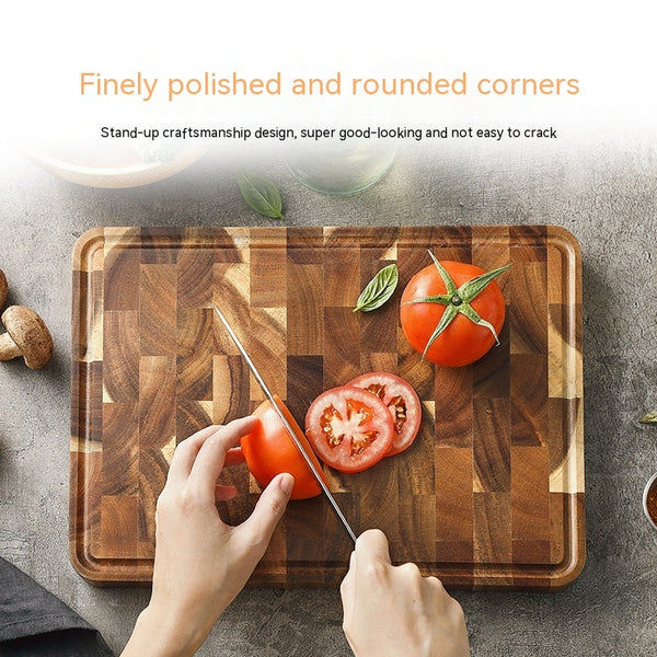 Wudy Kitchen — Wudy Acacia End-Grain Cutting Board | Solid Hardwood & Natural Antibacterial