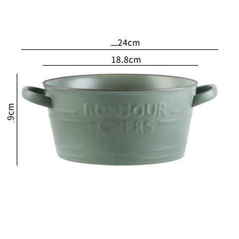 Matte Green Porcelain Cooking & Serveware Collection