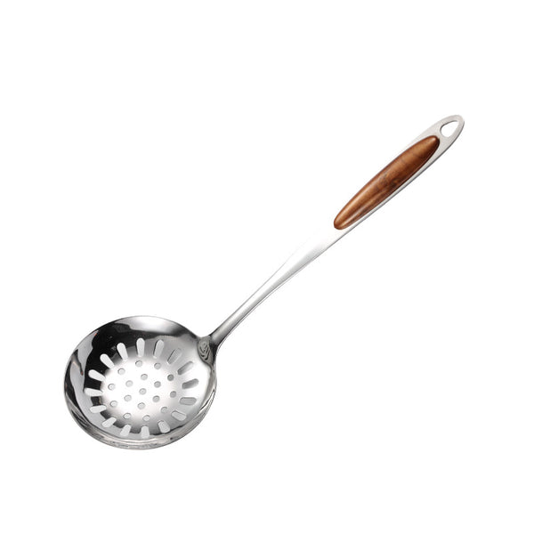 Wudy Kitchen — Wudy 7-Piece Stainless Steel Utensil Set | Wood-Inlay Handles