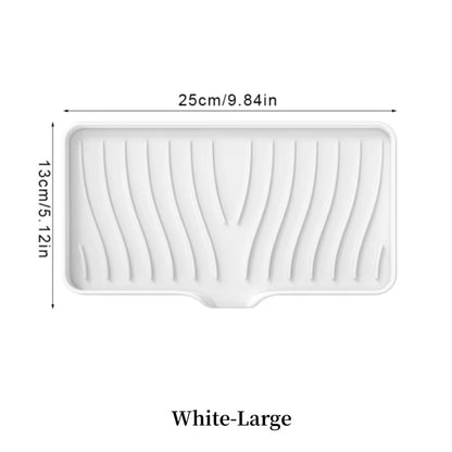 1-Pack Silicone Drain Soap Box Kitchen Bathroom Anti-Slip Sink Tray Creative Washing Table Soap Tray Free Punch Drain Rack