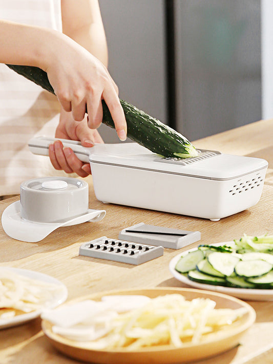 Stainless Steel Vegetable Cutter with Washing Basket