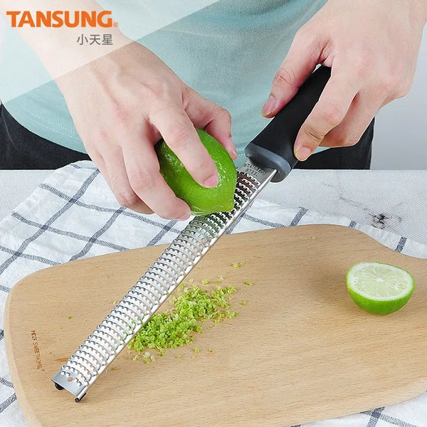 Mill Cheese Grater Stainless Steel Lemon Zester Citrus Ginger Garlic Grater Long Handle Vegetables Kitchen Tool Manual
