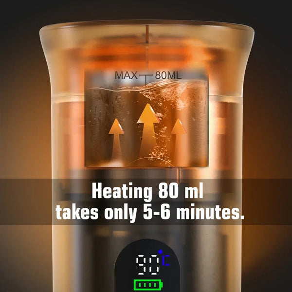 Portable Espresso Coffee Machine with Digital Display 3-In-1 Capsule Coffee Maker for Car & Home Camping Coffee Maker