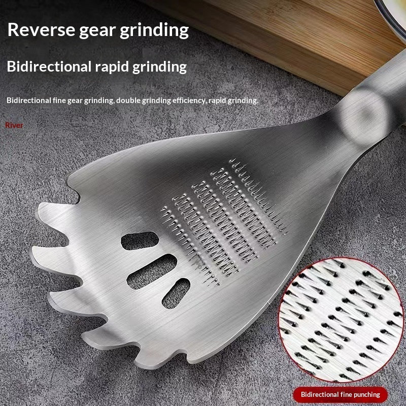 Stainless Steel Food Garlic Masher Spoon Kitchen Gadget