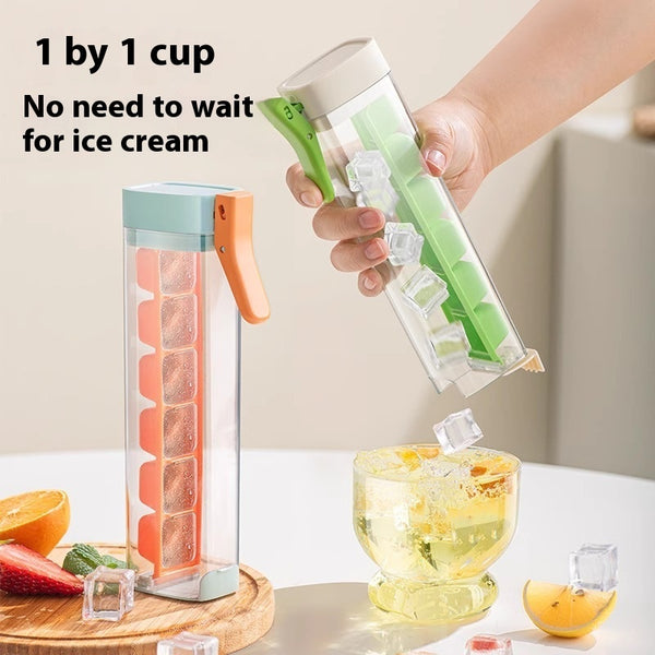 Wudy Kitchen — Ice Cube Mold Household Ice Maker Food Grade Press Ice Tray Ice Cube Maker Ice Tray Mold With Storage Box Kitchen Gadget