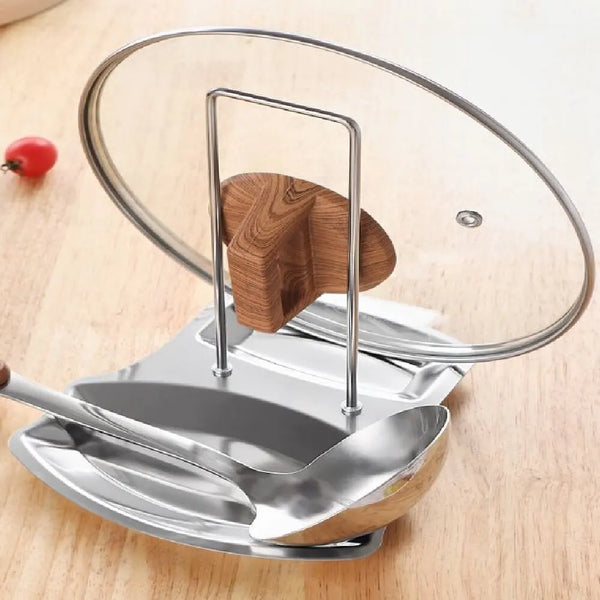 Stainless Steel Pot Lid Holder Kitchen Storage Rack for Utensils and Dish Storage Multi-Functional Home Use Organizer