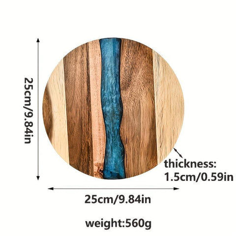 Charcuterie & Cheese Board Wood Round Platter