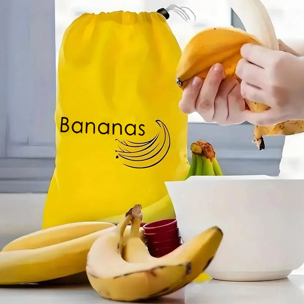 1/2/3/5Pcs Yellow Banana Storage Bags Lettuce Storage Bag Prevents Odor 2 Weeks Fresh-Keep Bundle Insulated Aluminum Film Bags