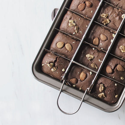 Wudy Non-Stick Brownie Baking Pan | Removable Divider Mold