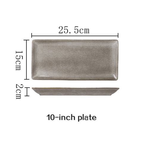 Luxury Porcelain Dinner Plate – Stone Grey Design