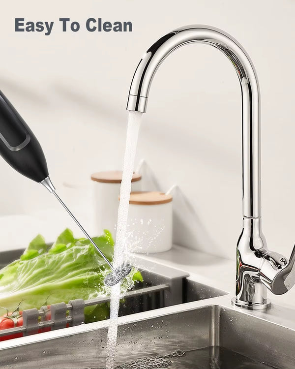 Milk Frother Handheld Electric Foam Maker Frother Wand, Whisk Drink Mixer & Foamer for Coffee Latte Matcha Hot Chocolate