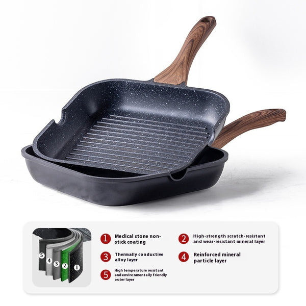 Wudy Kitchen — Wudy Medical Stone Grill Pan | Professional Induction-Ready Grilling