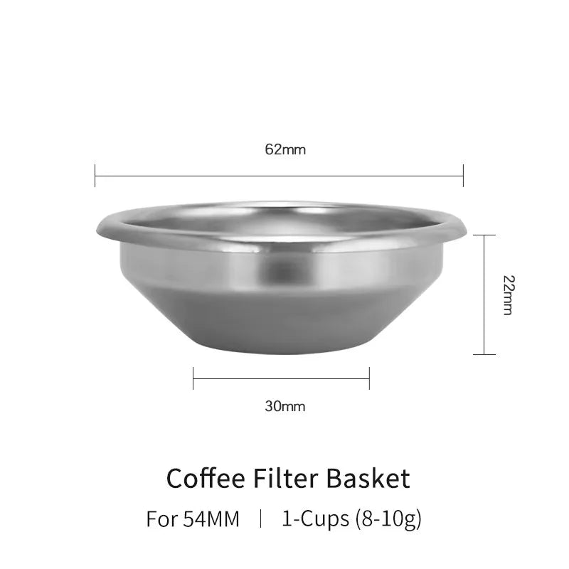 51Mm 54Mm 58MM Coffee Filter Basket Stainless Steel Replacement Basket for Portafilter Espresso Machine Barista Accessories