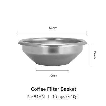 51Mm 54Mm 58MM Coffee Filter Basket Stainless Steel Replacement Basket for Portafilter Espresso Machine Barista Accessories
