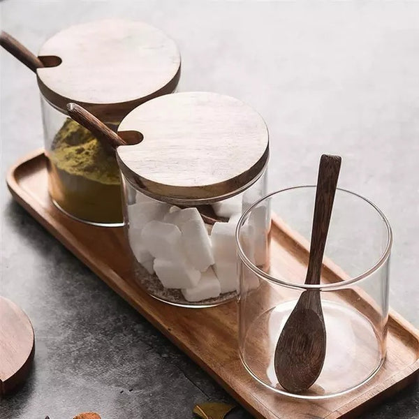 Glass Spice Set