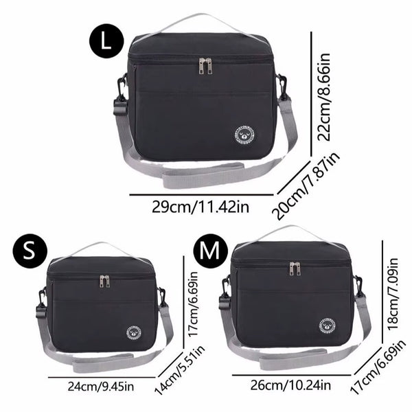 Capacity Hand-Held with Shoulder Strap Insulated Bag, Lunch Box Bag, Student Thickened Waterproof Lunch Bag。-Zmt