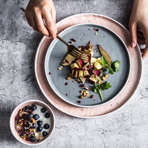 Nordic Porcelain Dinner Plate Collection