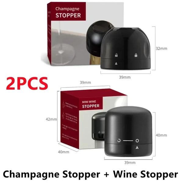 Wine Stopper 1/2 Piece Reusable Bar Accessories Silicone Sealing Champagne Cork Keep Wine Freshness Bottle Cap Barware Home