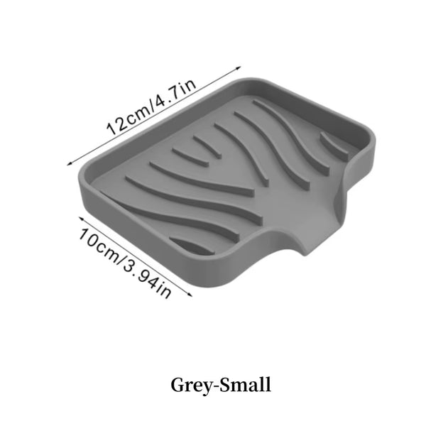 1-Pack Silicone Drain Soap Box Kitchen Bathroom Anti-Slip Sink Tray Creative Washing Table Soap Tray Free Punch Drain Rack