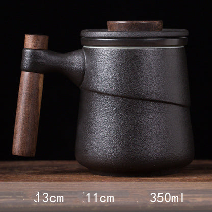 Ceramic Wooden Handle Tea Cup · 300 ml — Wudy Kitchen, image 4