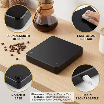 USB Coffee Scale · 0.1 g · 3 kg — Wudy Kitchen, image 9