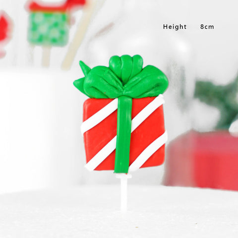 Christmas Cake Decoration Set – Santa, Tree, House & Gift Toppers