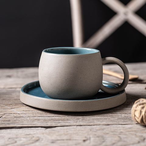 Wudy Ceramic Mug & Saucer Set