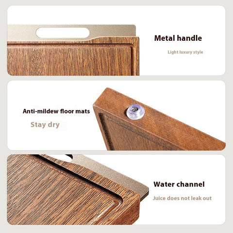 Household Solid Wood Cutting Board – Anti-Mildew Antibacterial Kitchen Board