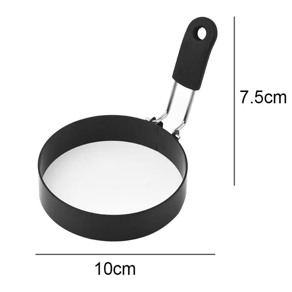 Anti-Scald Egg Fried Ring Professional Stainless Steel Nonstick round Pancake Mold Cooking Egg Mould Breakfast Sandwich Tools