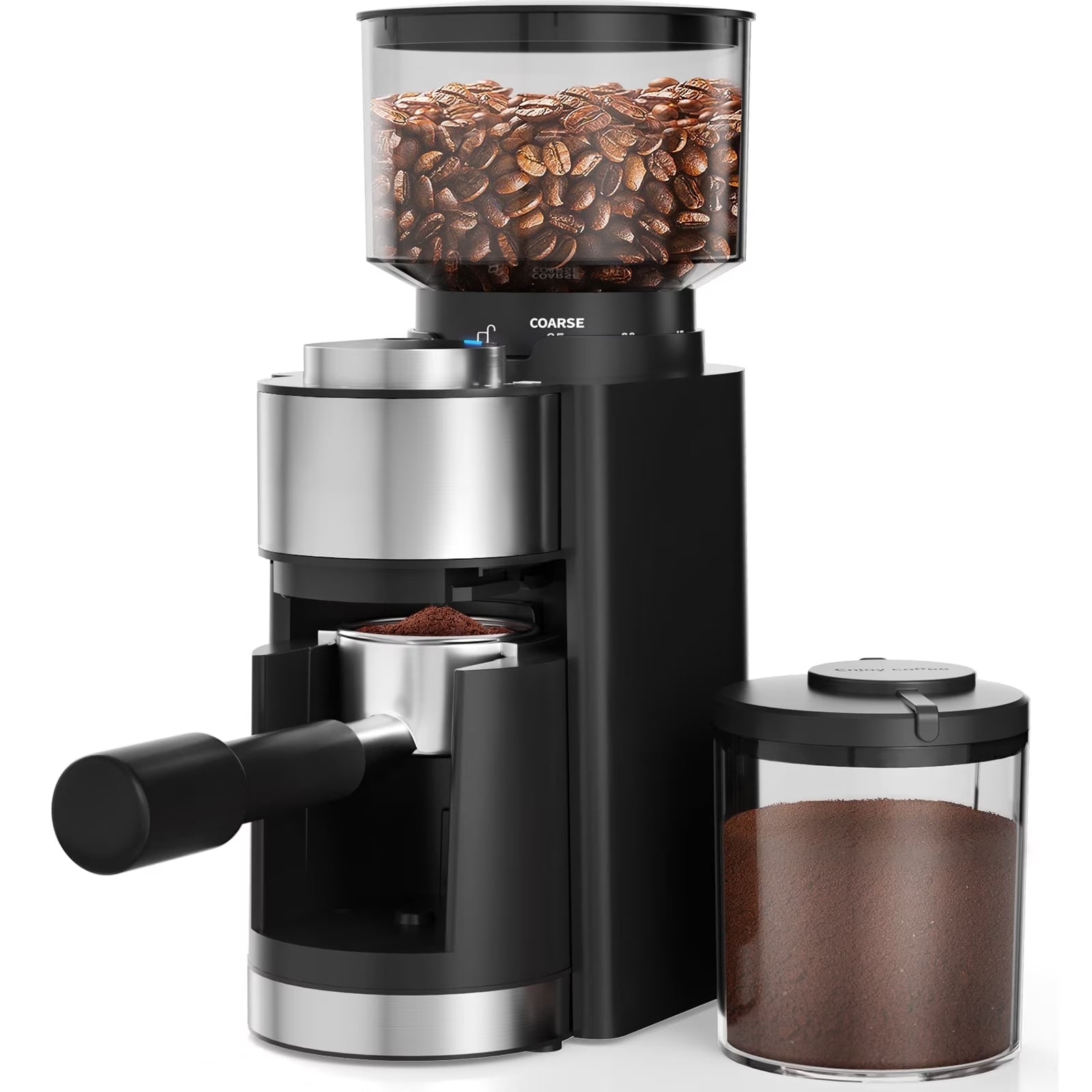 Burr Coffee Grinder,  Coffee Grinder with 25 Grind Setting, Electric 2-12-Cup Coffee Grinder