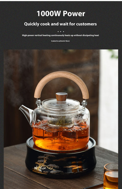 Borosilicate Glass Teapot with Filter – Heat-Resistant Modern Design