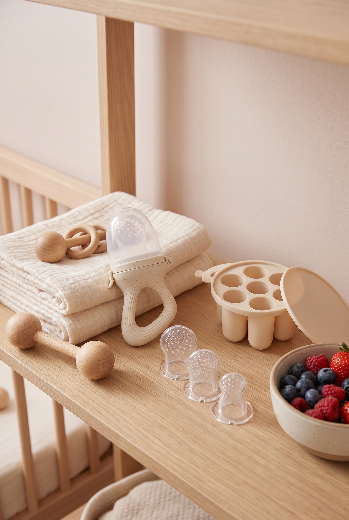 Silicone Baby Fruit Feeder & Freezer Tray Set