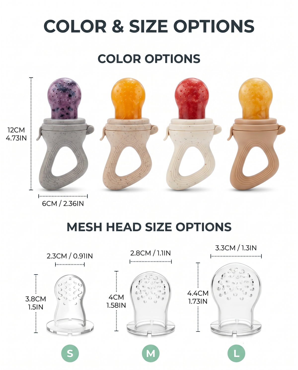 Silicone Baby Fruit Feeder & Freezer Tray Set