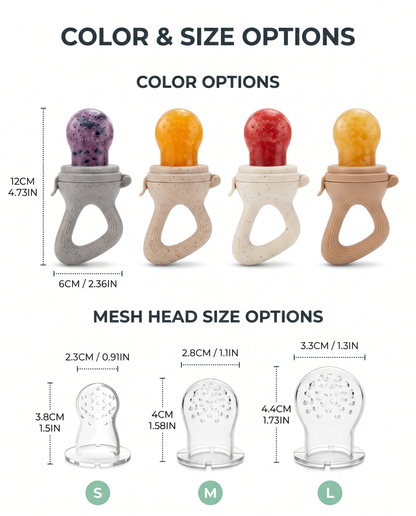 Silicone Baby Fruit Feeder & Freezer Tray Set