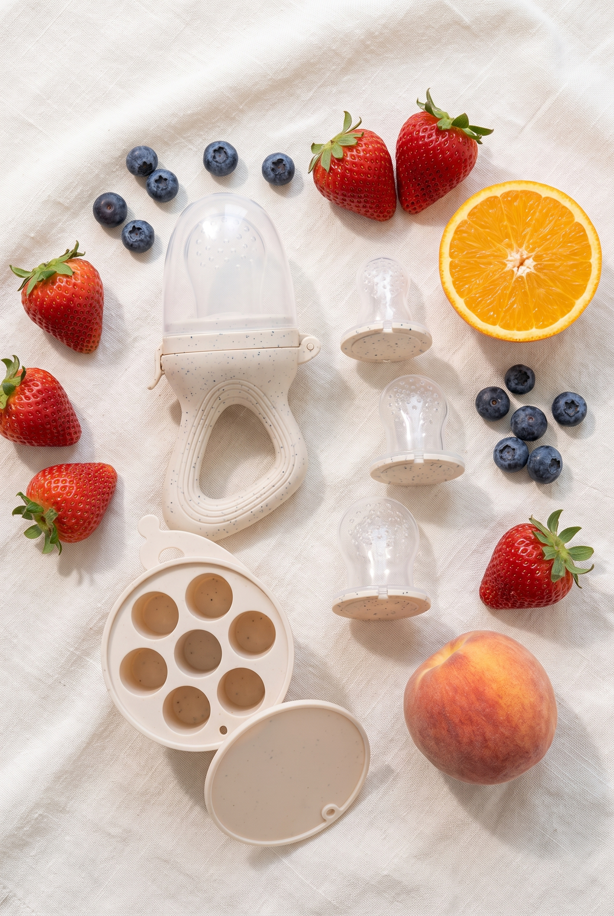Silicone Baby Fruit Feeder & Freezer Tray Set