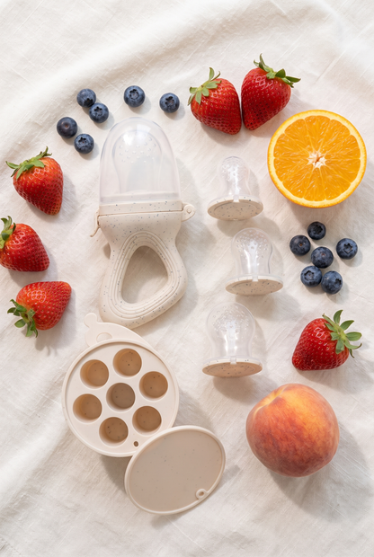 Silicone Baby Fruit Feeder & Freezer Tray Set