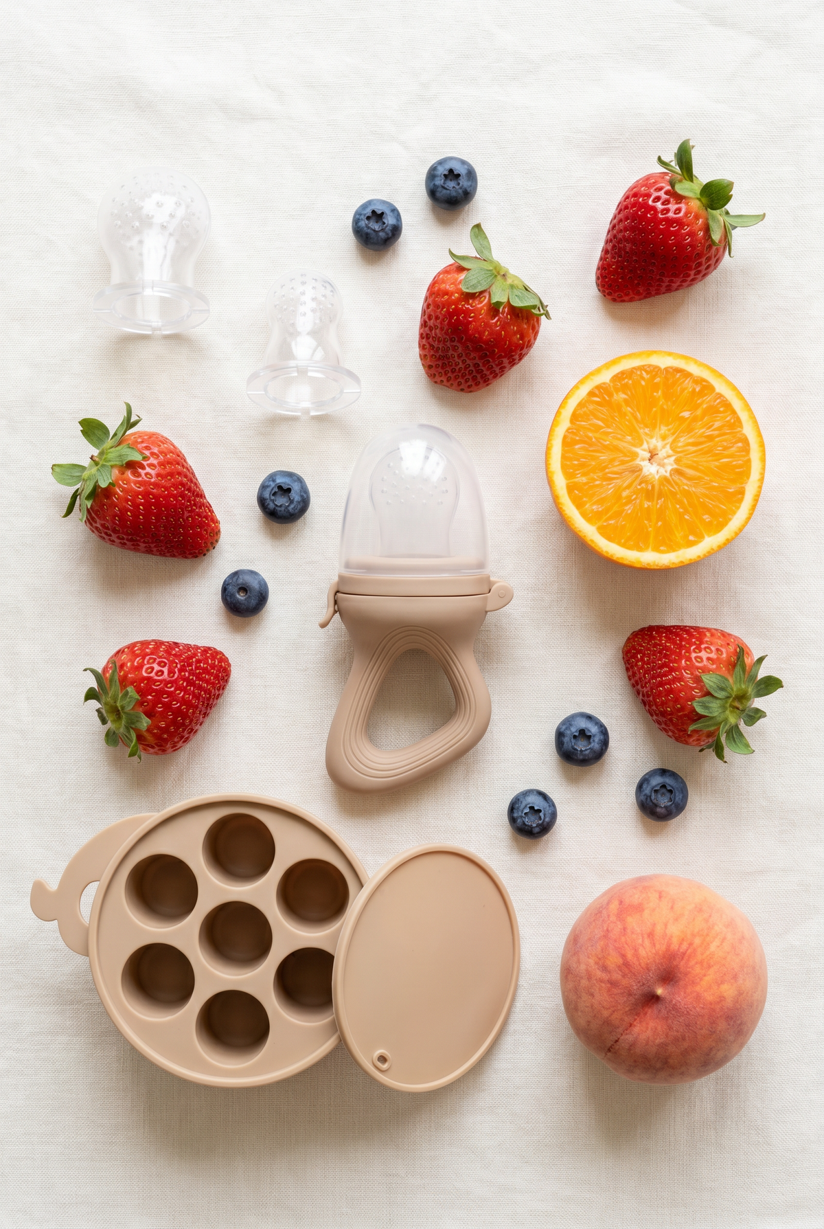 Silicone Baby Fruit Feeder & Freezer Tray Set