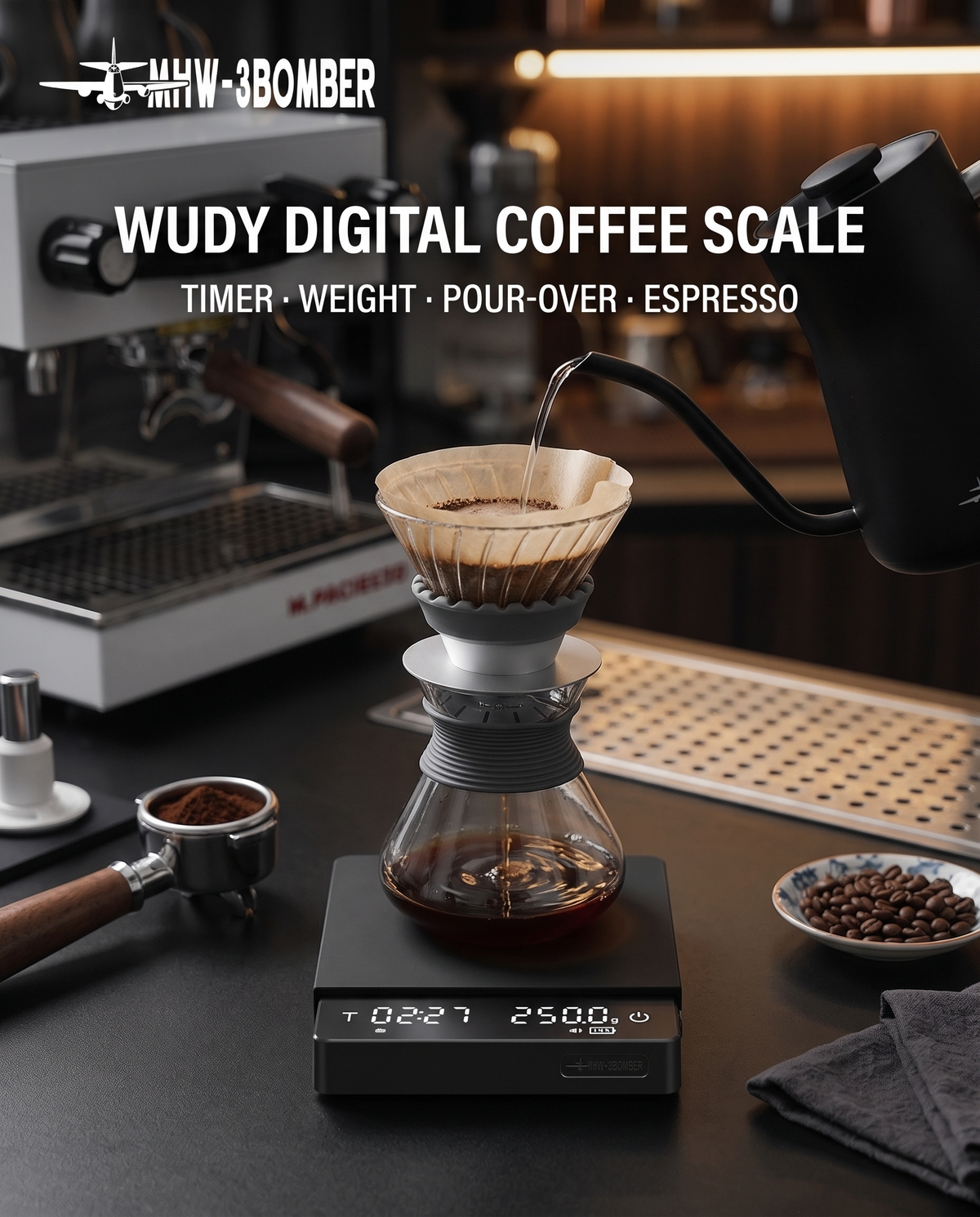 Pro Rechargeable Digital Coffee Scale