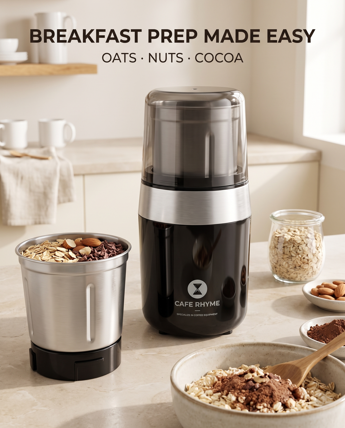 Compact Electric Coffee Bean Grinder