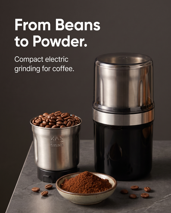 Compact Electric Coffee Bean Grinder