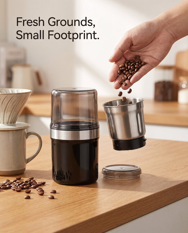 Compact Electric Coffee Bean Grinder