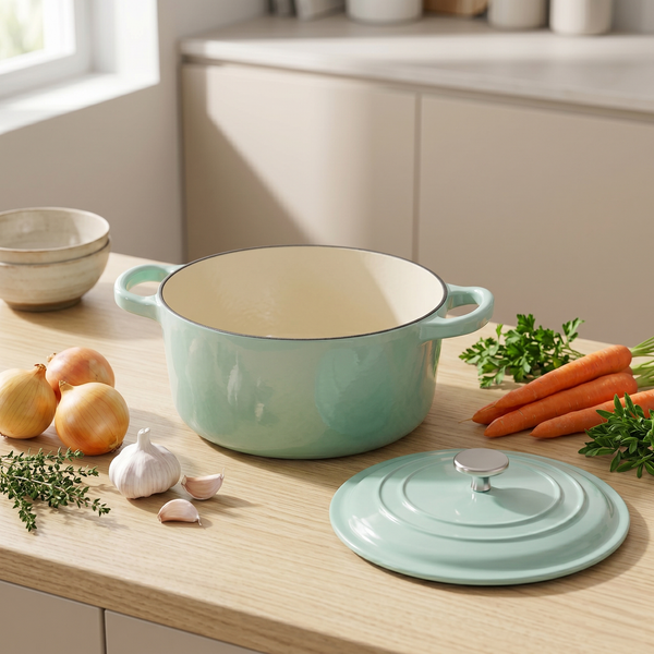 Wudy Kitchen — Iron Workshop Enamel Soup Pot Thickened Cast Pot