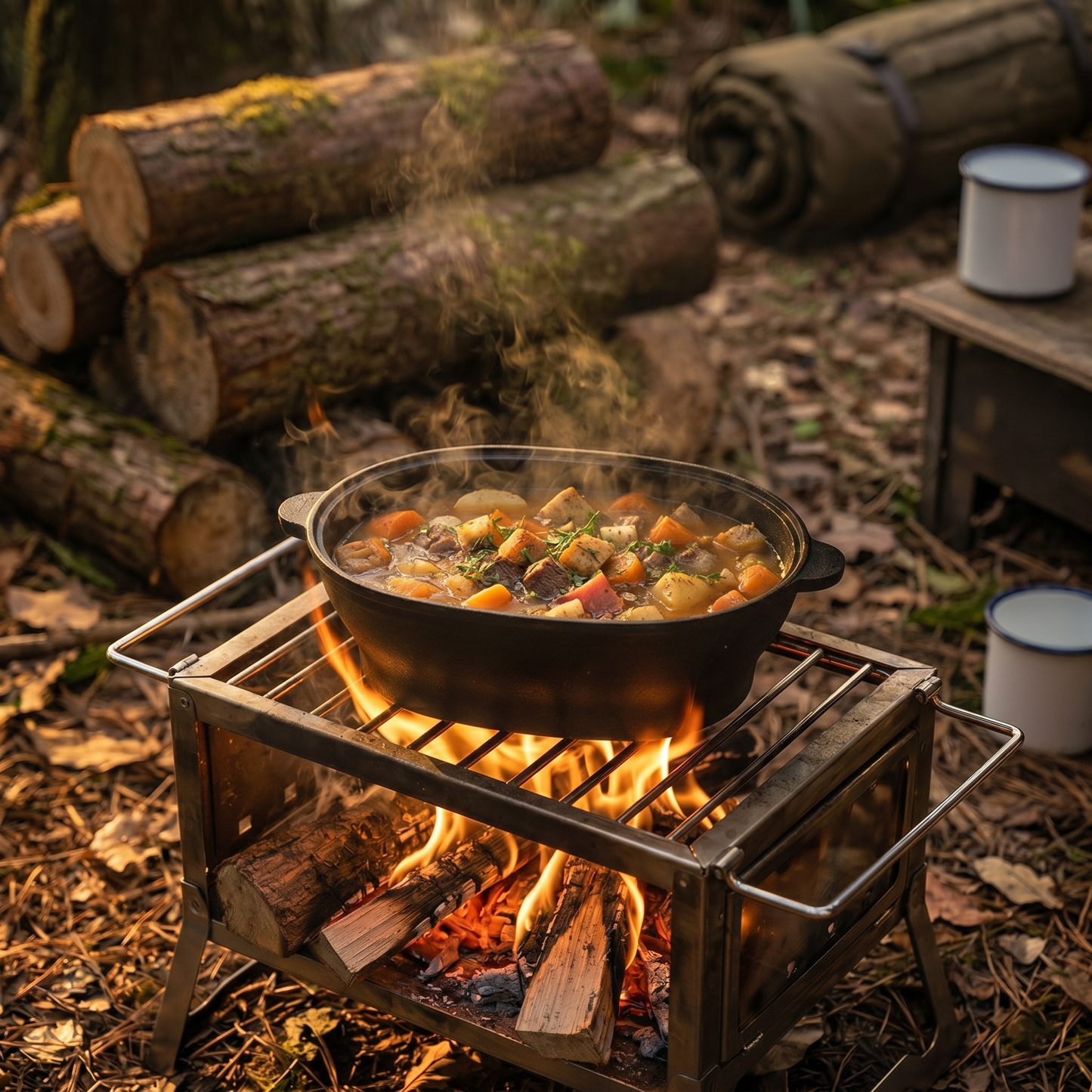 Oval Cast Iron Camping Pot
