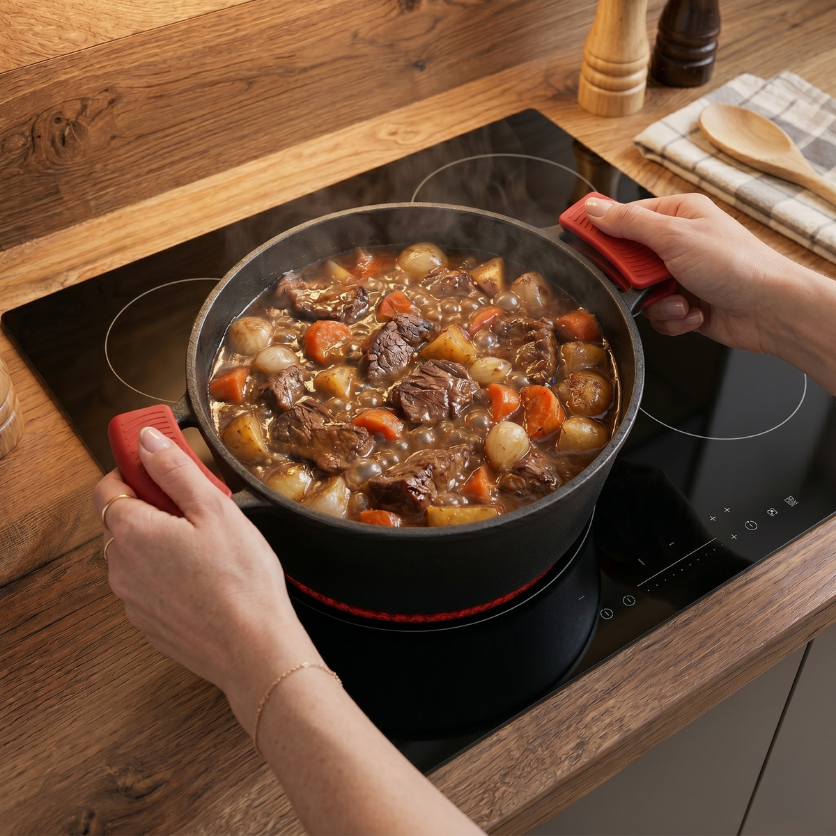 Silicone handle covers included