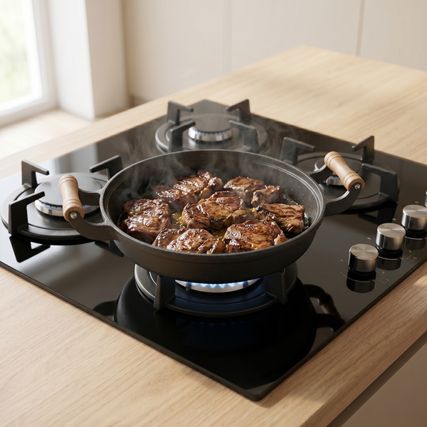 Wudy Kitchen — 31cm Cast Iron Pot Thickened Binaural Pan Uncoated