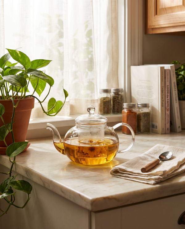 Borosilicate Glass Tea Set with Infuser