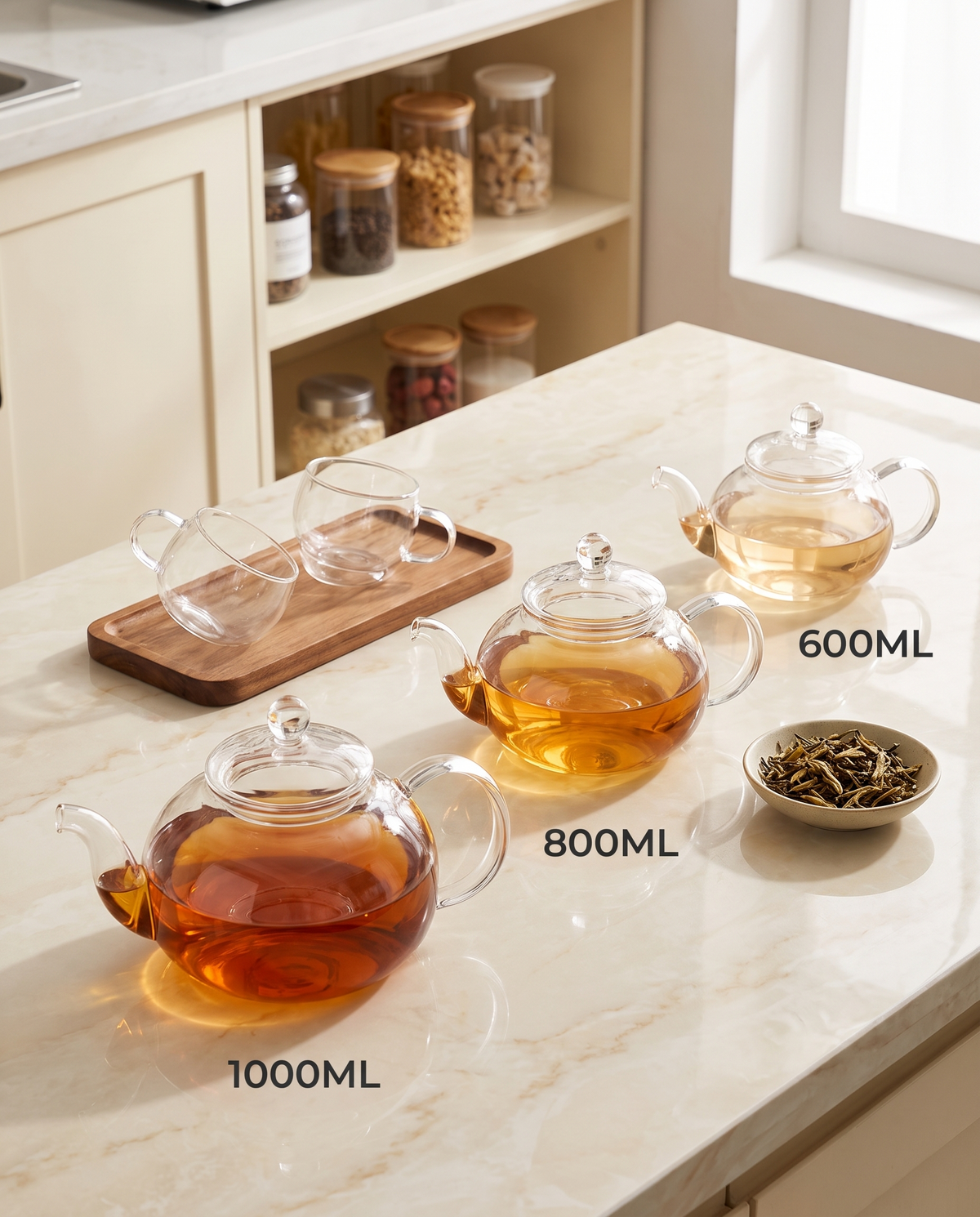 Borosilicate Glass Tea Set with Infuser